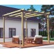 Pérgola exenta de madera maciza Madrid 4.20x4.20m 17m2