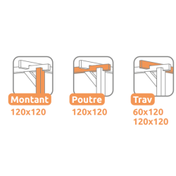 Freistehende Pergola aus Massivholz Valencia 500x400cm 20m2