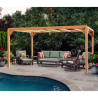 Pergola autoportée en bois brut Alicante 600x300cm 18m2