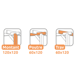 Pérgola exenta de madera Sitges 400x300cm 12m2