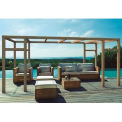 Freistehende Pergola aus Rohholz Alicante 600x300cm 18m2