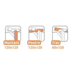 Freestanding pergola in raw wood Alicante 600x300cm 18m2