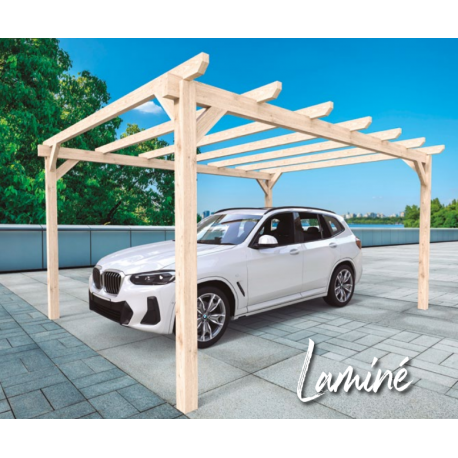 Houten carport voor auto's 5x3m Badajoz 15m2 Maderland