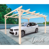Wooden carport for cars 5x3m Badajoz 15m2 Maderland