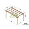 Wooden carport for cars 5x3m Badajoz 15m2 Maderland
