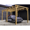 Wooden carport for cars 5x3m Badajoz 15m2 Maderland