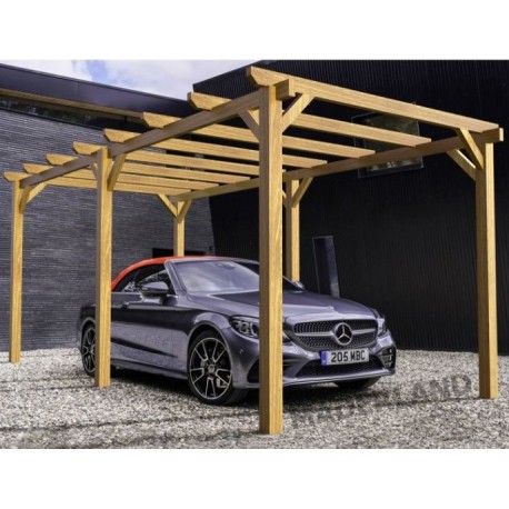 Houten carport voor auto's 6x3m Badajoz 18m2 Maderland