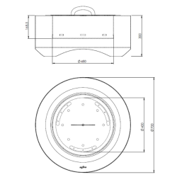 Round Steel Fire Bowl Black 70 cm Infire