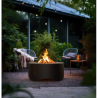Round Steel Fire Bowl Black 70 cm Infire