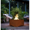 Cuenco de fuego redondo de acero corten 70cm Infire