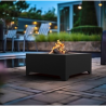 Black Square Steel Fire Bowl 70cm Infire