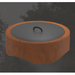 Braséro en Acier Round 1000 Corten Infire