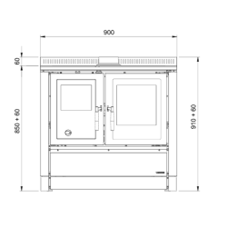 Wood burning stove La Nordica Venezia Black 8kW