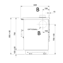 Wood burning stove La Nordica Venezia Black 8kW