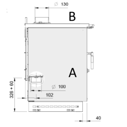 Wood burning stove La Nordica Venezia Black 8kW