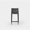 Set di 4 sgabelli alti da banco Ibiza nero Vondom