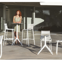 Set de 4 Taburetes Altos de Mostrador Ibiza blanco Vondom