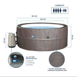 Tragbares Spa NetSpa VITA PREMIUM 6-Sitzer mit Möbeln