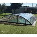 Copertura bassa per piscina Lanzarote Copertura rimovibile 13x5,7m