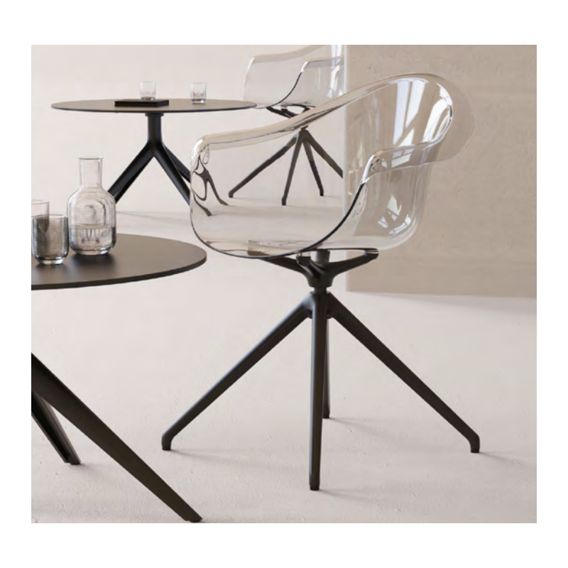 Conjunto de 2 cadeiras giratórias Incasso Cristal Vondom