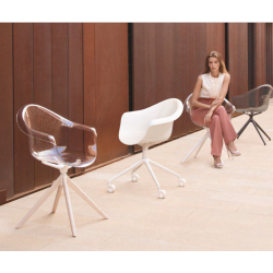 Conjunto de 2 cadeiras giratórias Incasso Cristal Vondom