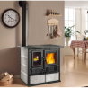 Cuisinière à bois La Nordica Rosa Sinistra Reverse 9kW pierre naturelle