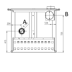 Cuisinière à bois La Nordica Rosa Sinistra Reverse 9kW pierre naturelle