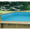Pool Holz Ubbink Océa 430 H120cm Blau Liner