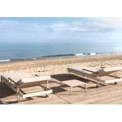 Loungue Sun Lounger Hamptons Ecru Aluminium Chair Vondom