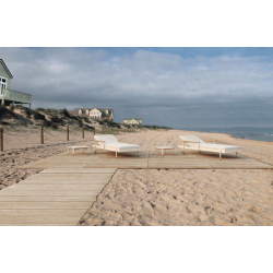 Loungue Sun Lounger Hamptons Ecru Aluminium Chair Vondom