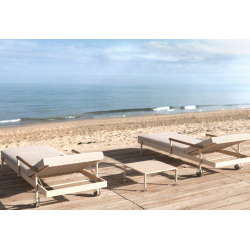 Set aus 2 Loungues Sonnenliege Hamptons Stühle mit CouchtischVondom