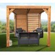 Pergola en bois Habrita avec Ventelles sur Toiture et un côté 313x234xH217