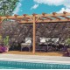 Pergola adossée en bois brut Palma 5x3m 15m2