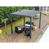 Habrita aluminium anthracite bioclimatic pergola 7,20m2 with louvres