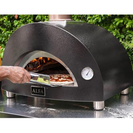 Pizza Oven Moderno 1 Alfa Forni Hybrid Charcoal Grey