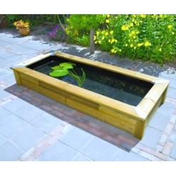 Estanque de jardín de madera con lona Quadro Wood 5 Mirror Ubbink