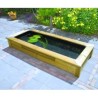 Laghetto da giardino in legno con telone Quadro Wood 5 Mirror Ubbink