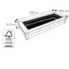 Laghetto da giardino in legno con telone Quadro Wood 5 Mirror Ubbink