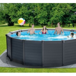 Piscina tubular de grafite Intex 4,78 x h1,24m
