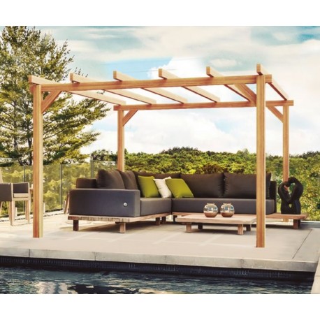 Linares houten vrijstaande pergola 5x3m 15m2