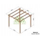 Pérgola exenta de madera maciza Madrid 3x3m 9m2