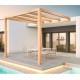 Burgos Rohholz Anlehn-Pergola 5x4m 20m2