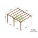 Burgos Madeira Bruta Lean-to Pergola 5x4m 20m2