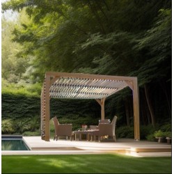 Pergola Bioclimatic Orientable Blades 11 m2 and Lateral View Breaker 3 m