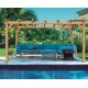 Valência 4x4m 16m2 pérgola independente de madeira maciça