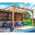 Andorra Rohholz Anlehn-Pergola 3x3m 9m2