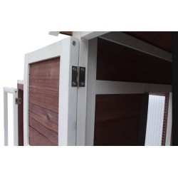 galinheiro de jardim de madeira 2-3 galinhas Habrita 0.94m2 de dois corpos