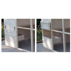 Large size wooden garden chicken coop 6-10 Habrita hens 3.90m2 two-body