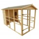 Groot Houten Tuin Kippenhok 8-12 Habrita Kippen 6.10m2 bi-body