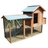 Wooden Garden Chicken Coop 5-8 Habrita Hens 2.13m2 Two-Body